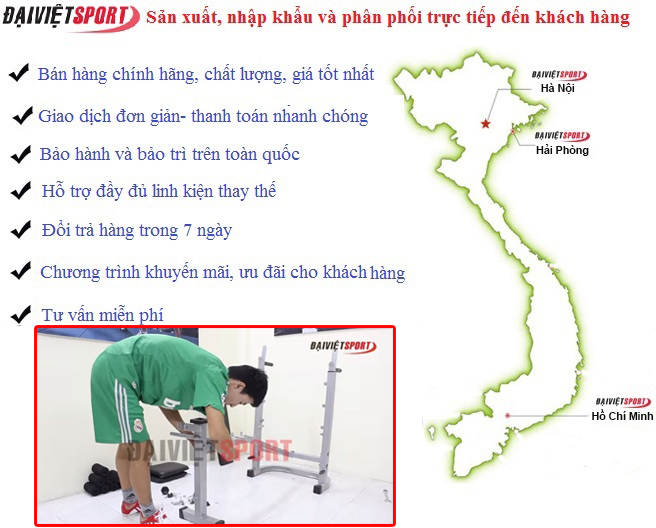 cửa hàng bán dụng cụ tập thể hình uy tín trên toàn quốc